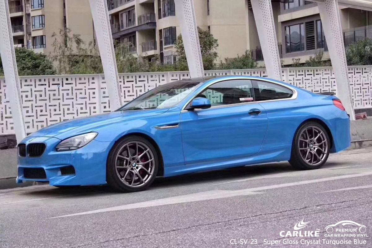 CL-SV-23 super gloss crystal turquoise blue car wrap vinyl for BMW South Arkansas