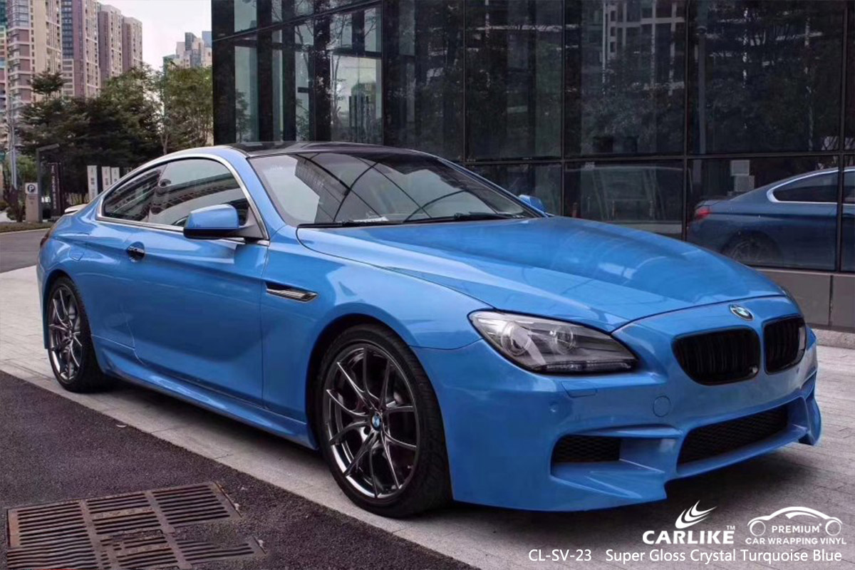 CL-SV-23 super gloss crystal turquoise blue car wrap vinyl for BMW South Arkansas
