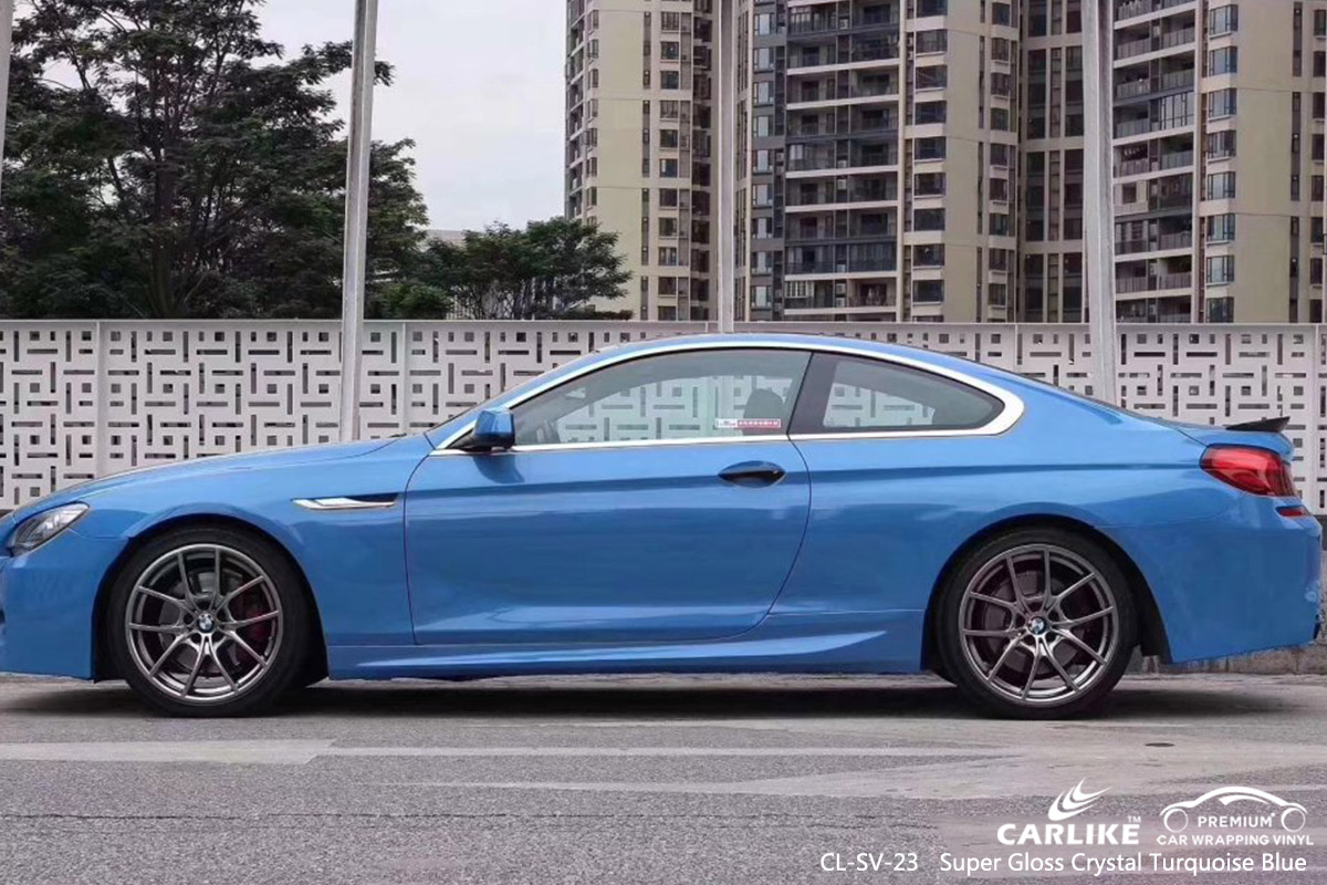 CL-SV-23 super gloss crystal turquoise blue car wrap vinyl for BMW South Arkansas