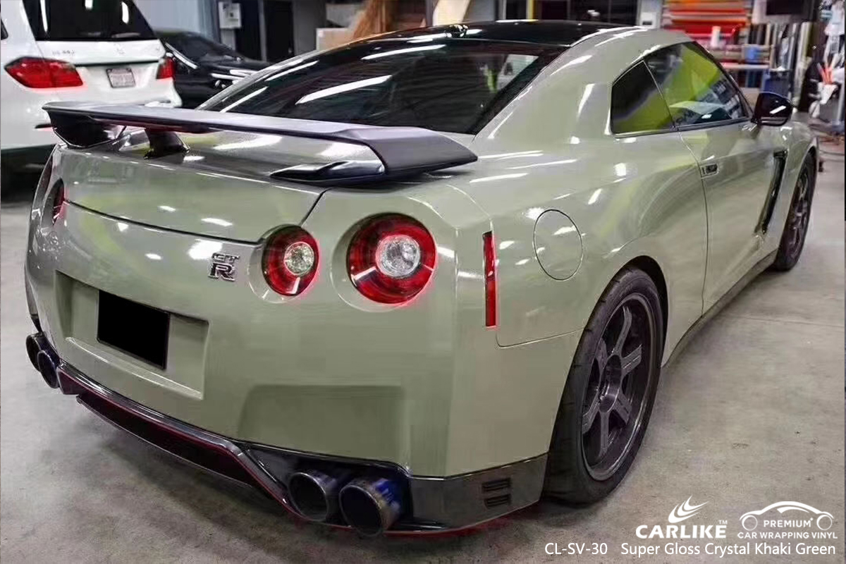 CL-SV-30 super gloss crystal khaki green vinyl material suppliers for BMW Kentucky