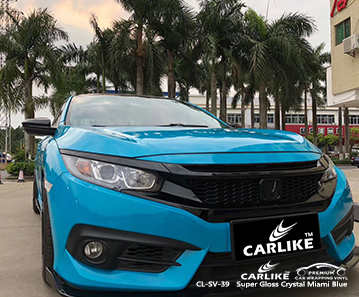 CL-SV-39 سوبر لامع كريستال ميامي الجسم الأزرق التفاف السيارة المورد لهوندا لويزيانا الولايات المتحدة