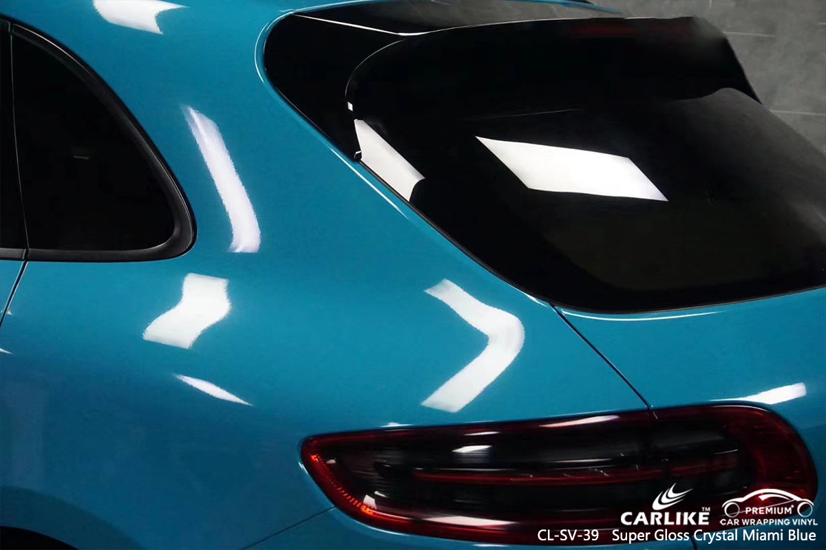 CL-SV-39 super gloss crystal miami blue car wrap gloss for PORSCHE Alabama