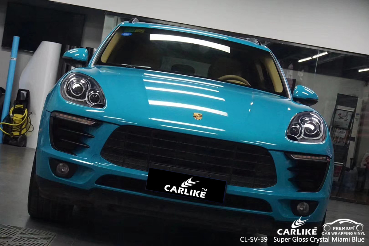 CL-SV-39 super gloss crystal miami blue car wrap gloss for PORSCHE Alabama