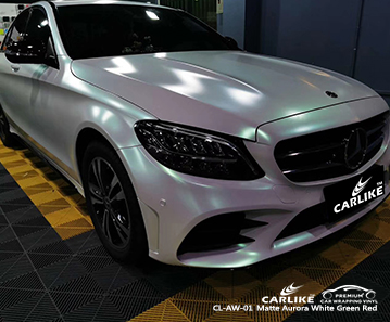 CL-AW-01 matte aurora white to green red ppf film for MERCEDES-BENZ