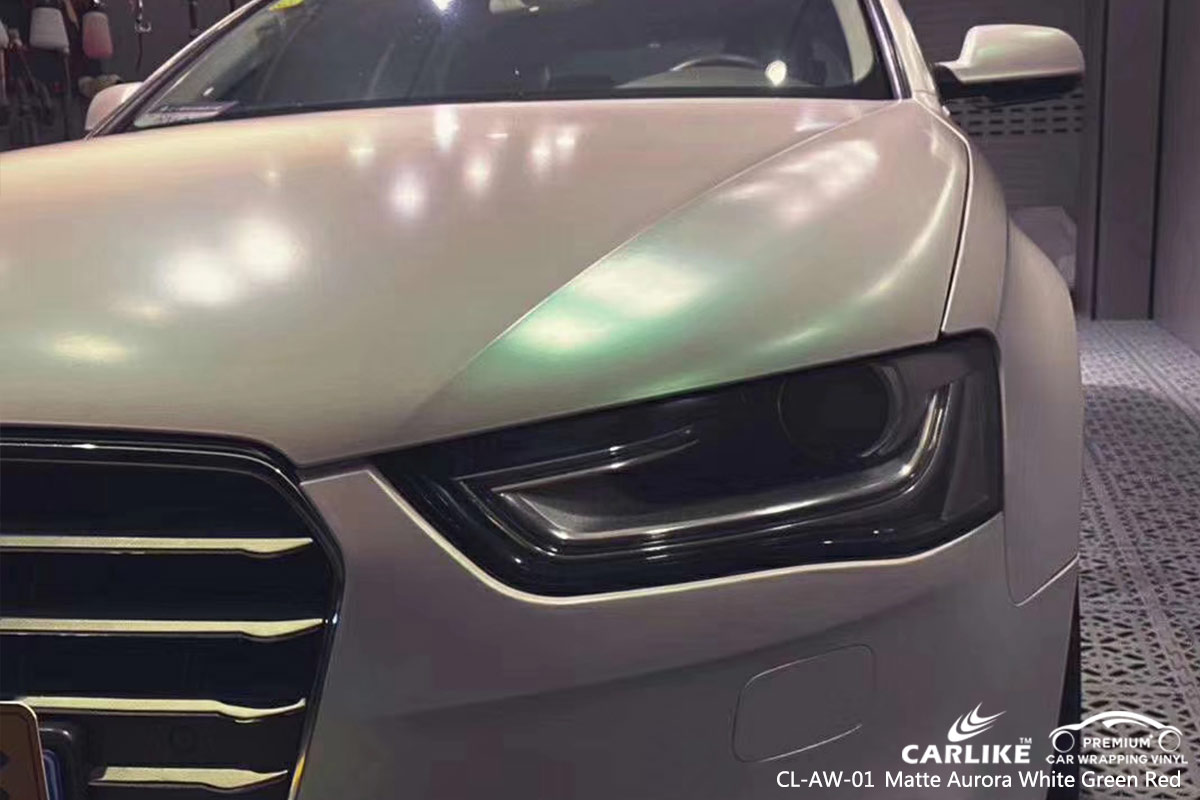 CL-AW-01 matte aurora white to green red vinyl wrap my car for AUDI Tacloban Philippines