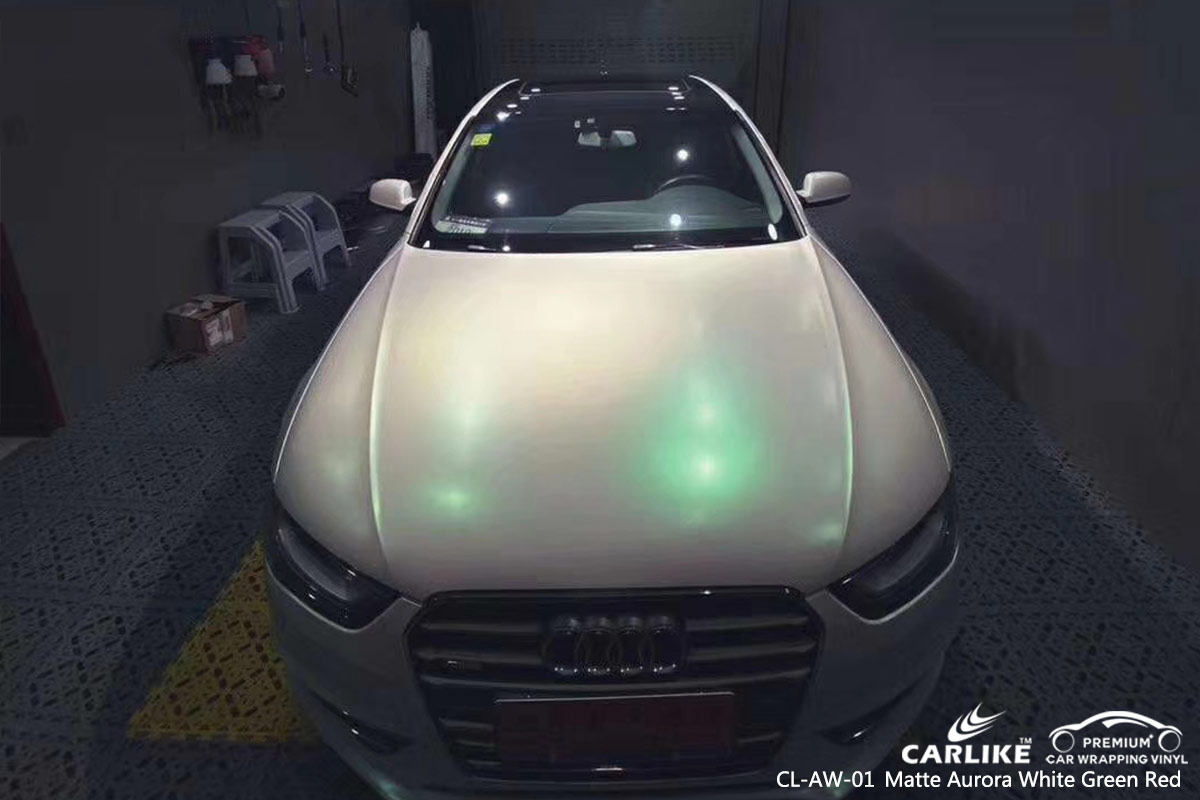CL-AW-01 matte aurora white to green red vinyl wrap my car for AUDI Tacloban Philippines