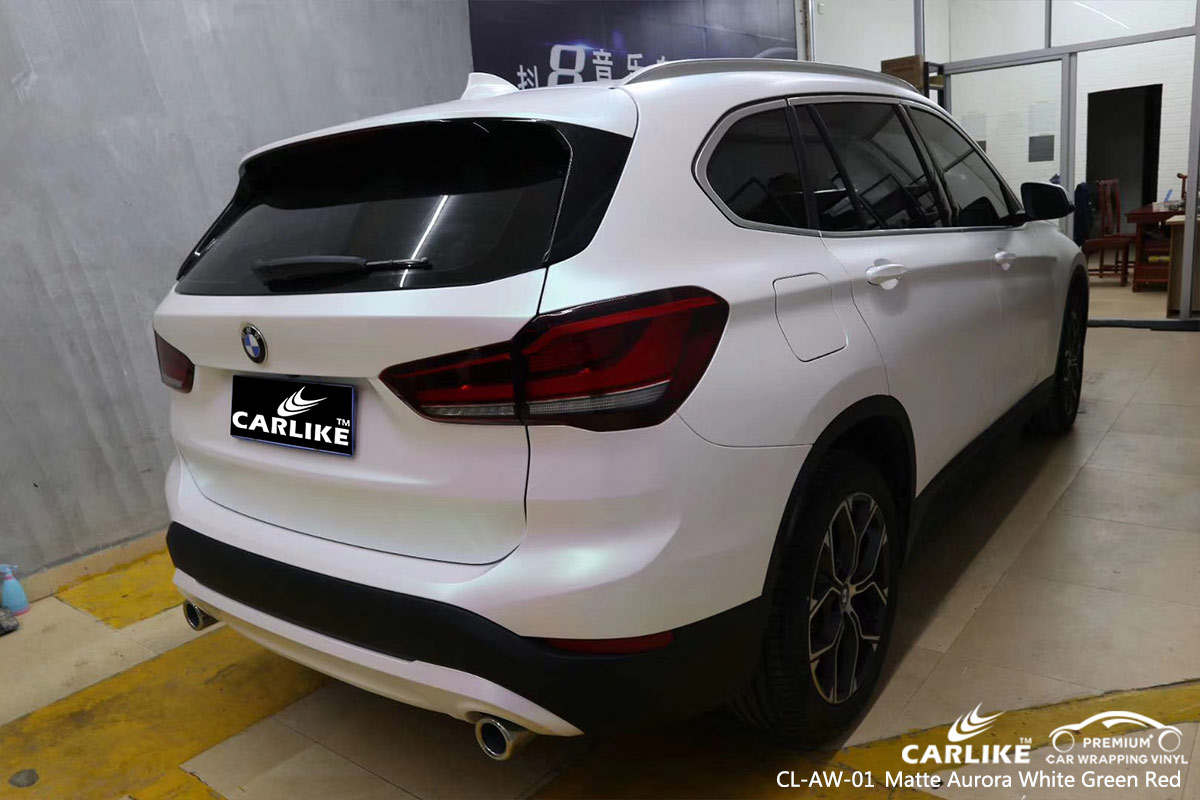 CL-AW-01 matte aurora white to green red motorcycle wrap my car for BMW Binan Philippines