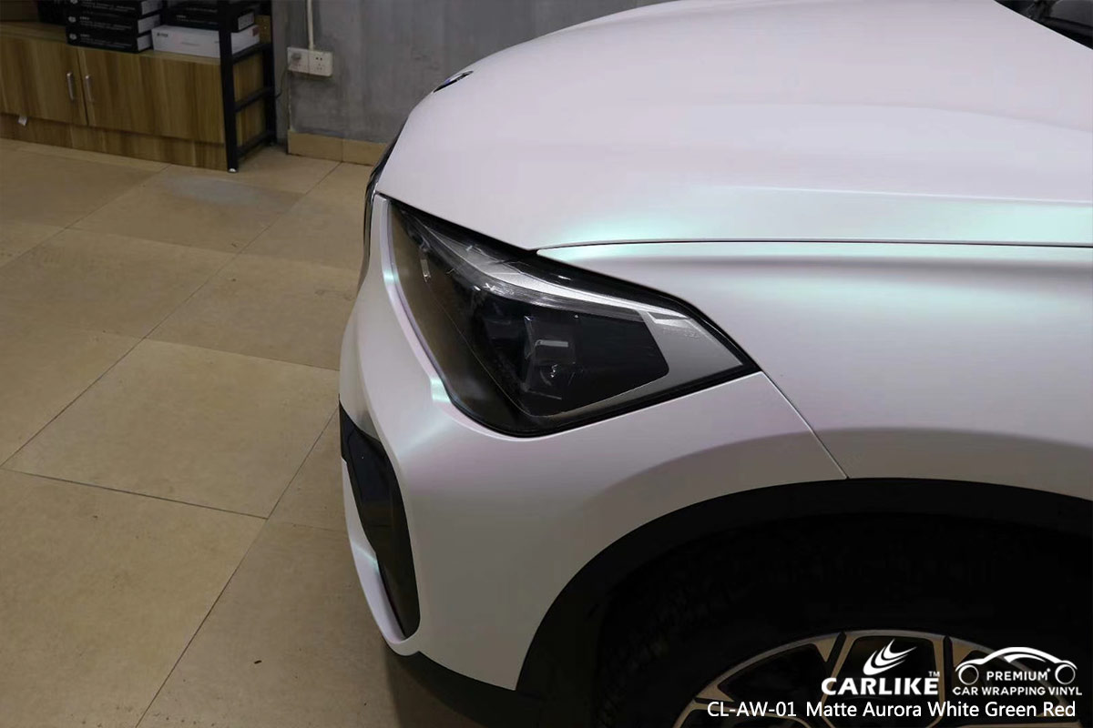 CL-AW-01 matte aurora white to green red motorcycle wrap my car for BMW Binan Philippines