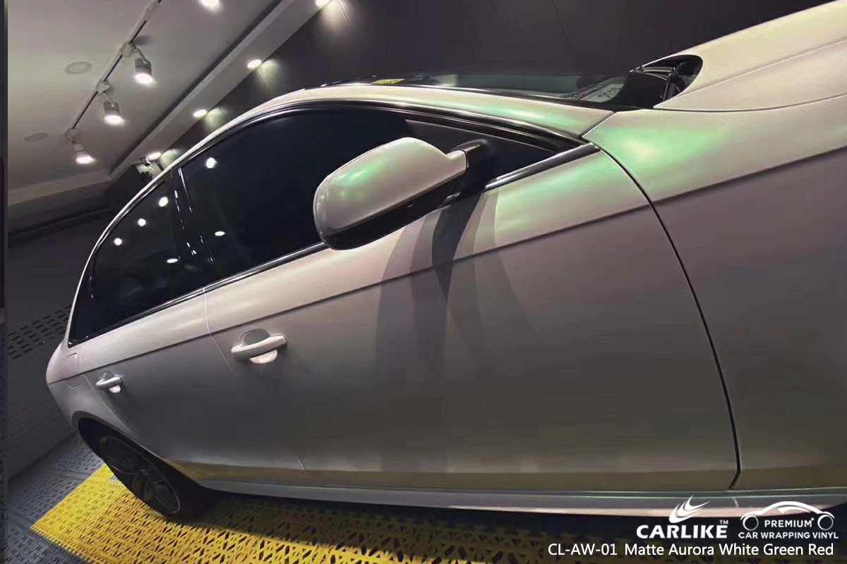 CL-AW-01 matte aurora white to green red vinyl wrap my car for AUDI Tacloban Philippines