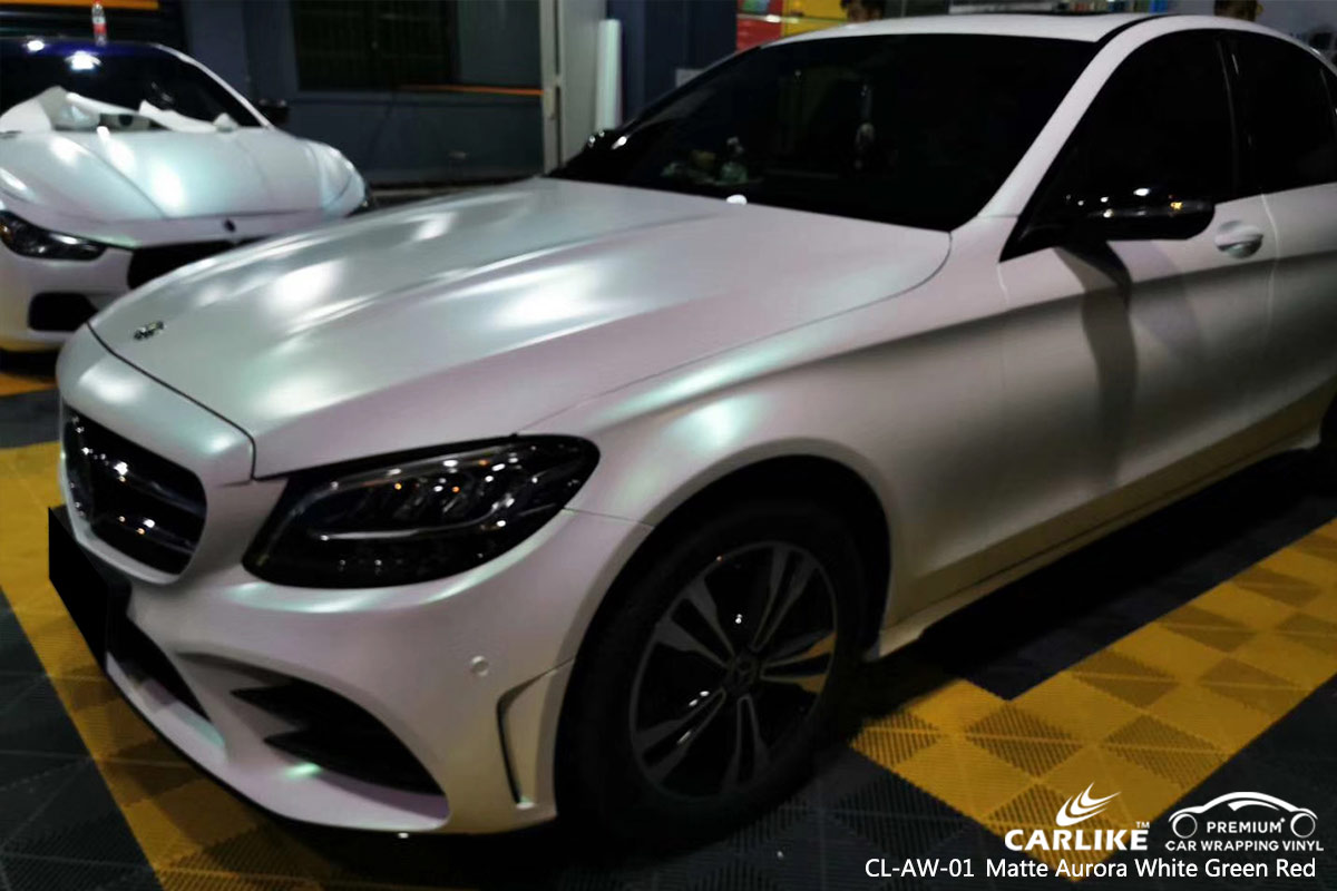 CL-AW-01 matte aurora white to green red ppf film for MERCEDES-BENZ Duzce Turkey
