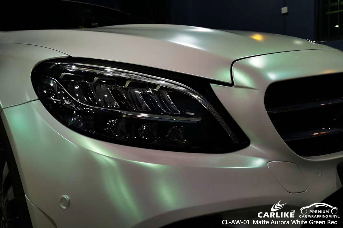 CL-AW-01 matte aurora white to green red ppf film for MERCEDES-BENZ Duzce Turkey