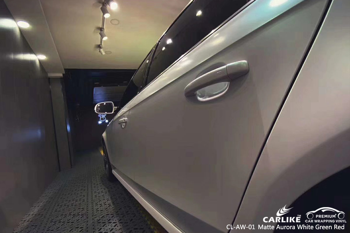 CL-AW-01 matte aurora white to green red vinyl wrap my car for AUDI Tacloban Philippines