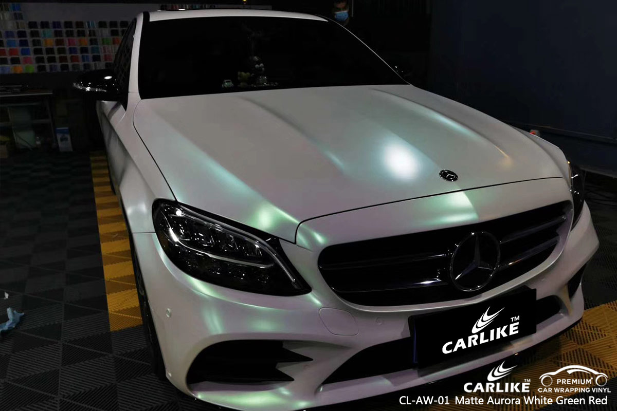 CL-AW-01 matte aurora white to green red ppf film for MERCEDES-BENZ Duzce Turkey