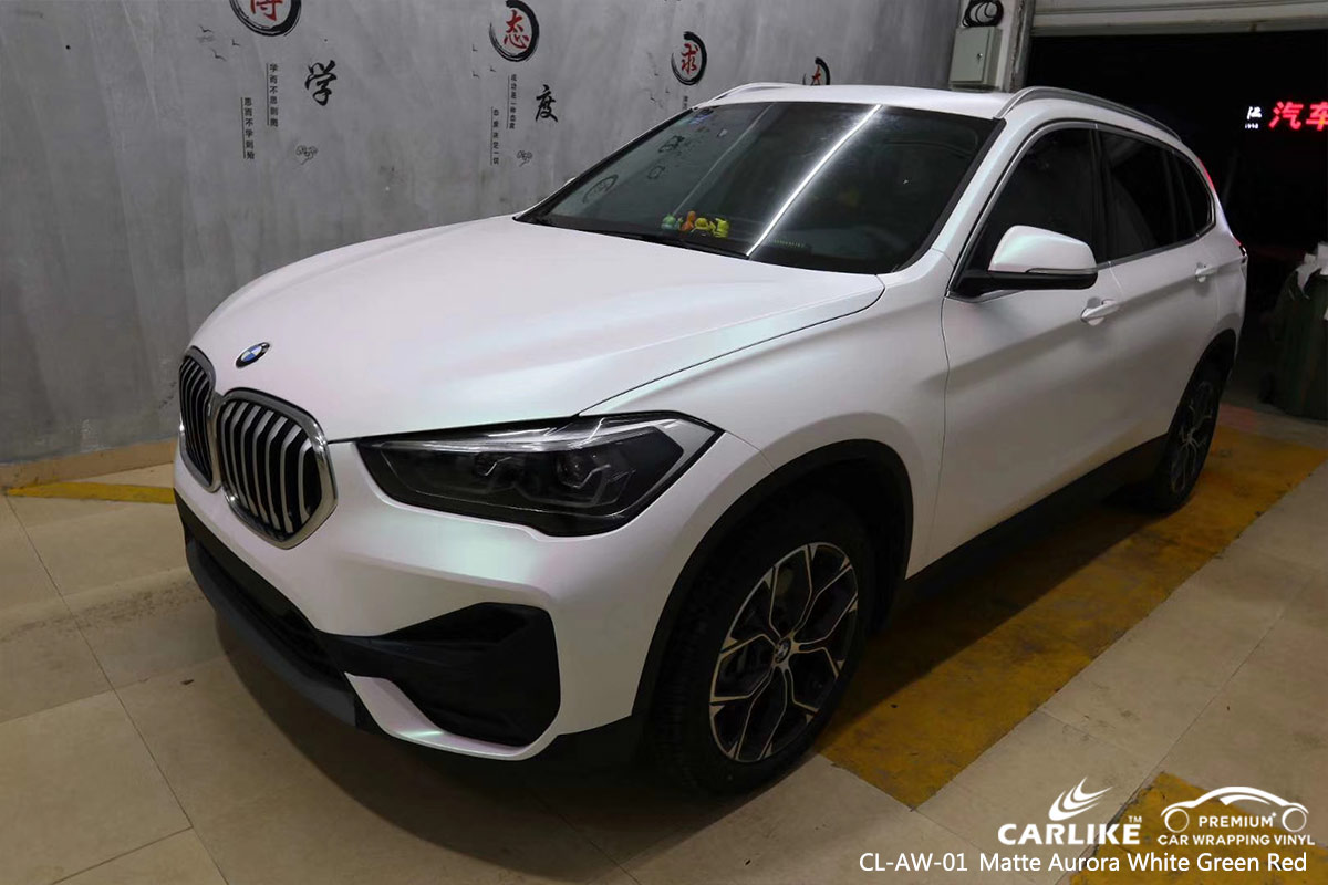 CL-AW-01 matte aurora white to green red motorcycle wrap my car for BMW Binan Philippines