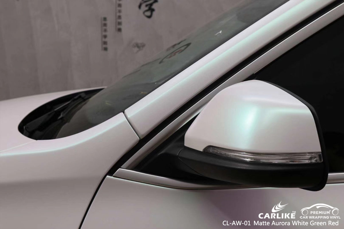 CL-AW-01 matte aurora white to green red motorcycle wrap my car for BMW Binan Philippines