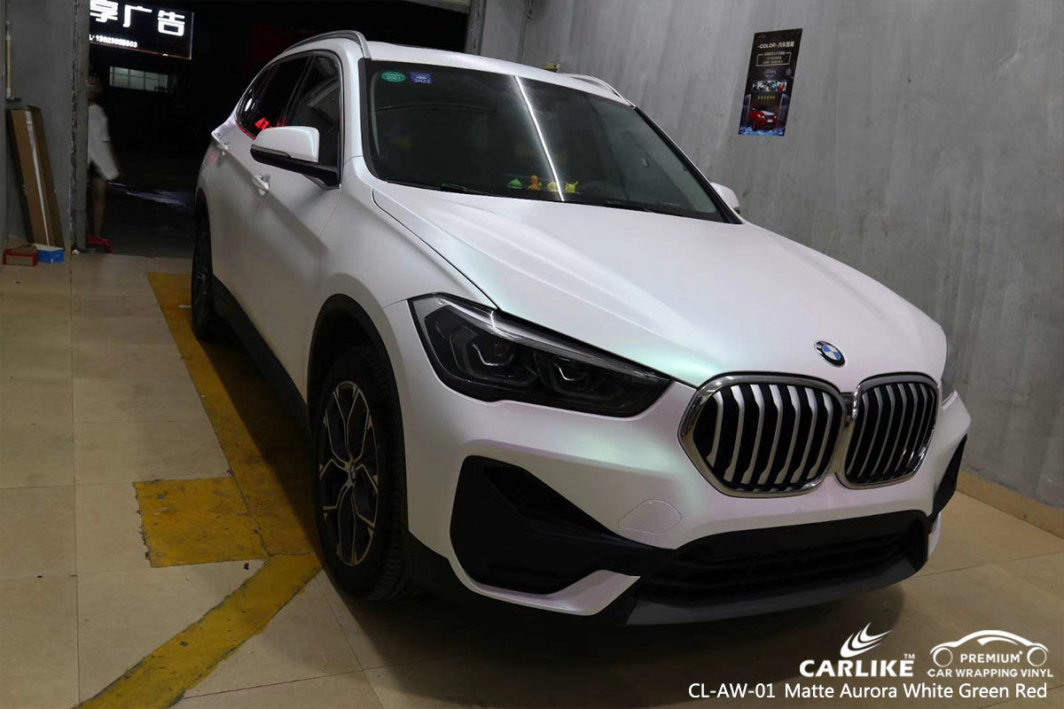 CL-AW-01 matte aurora white to green red motorcycle wrap my car for BMW Binan Philippines