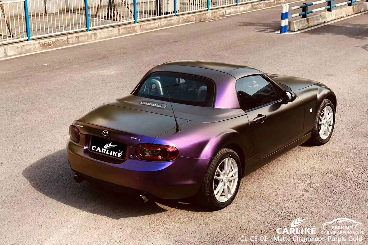 CL-CE-01 matte chameleon purple to gold wrap my car for MAZDA Edirne Turkey