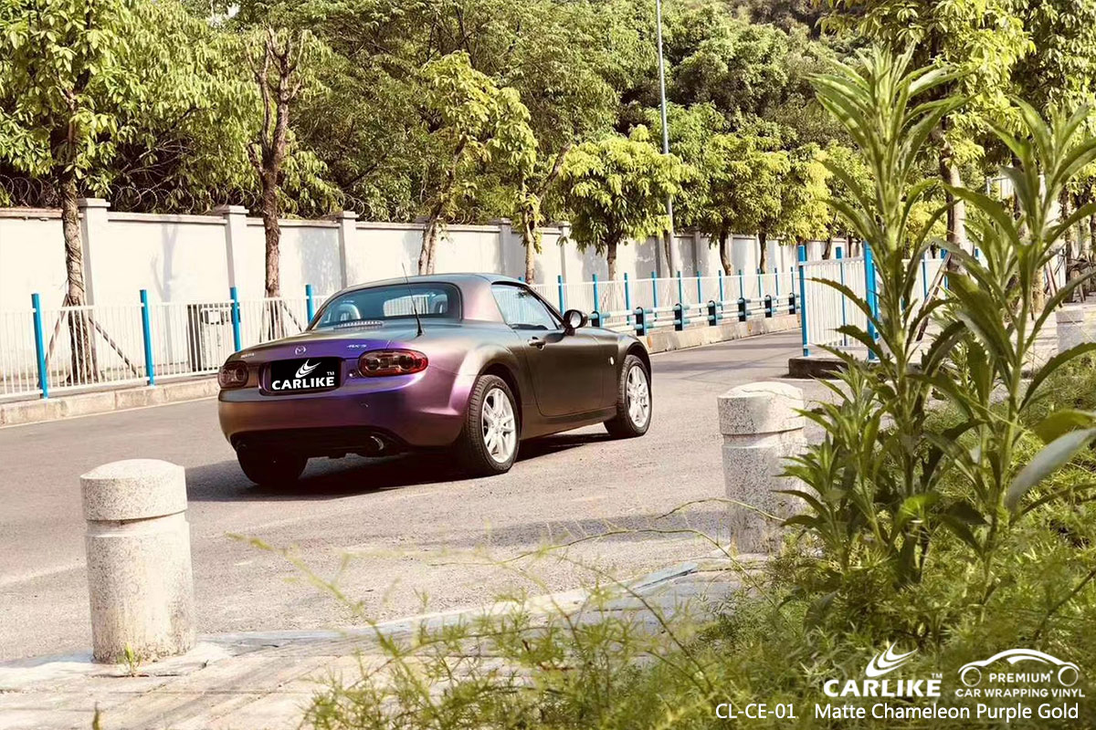 CL-CE-01 matte chameleon purple to gold wrap my car for MAZDA Edirne Turkey