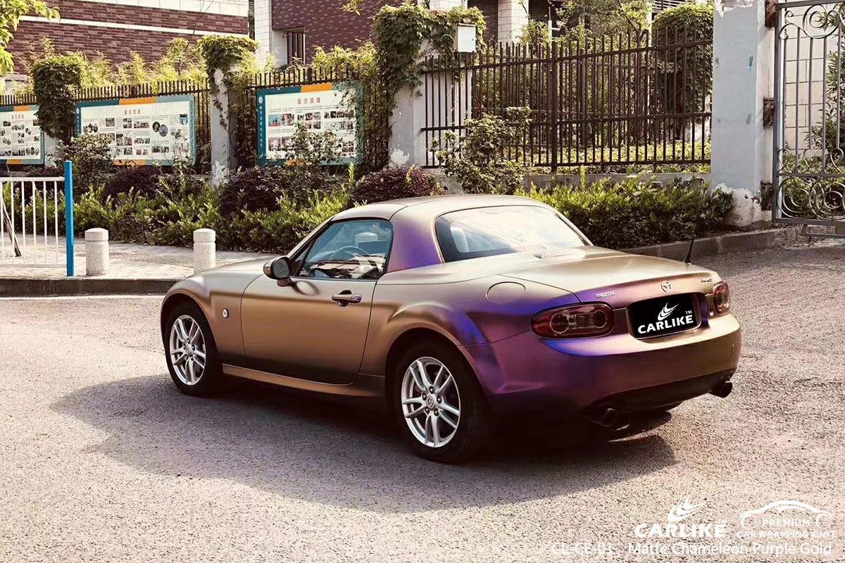 CL-CE-01 matte chameleon purple to gold wrap my car for MAZDA Edirne Turkey
