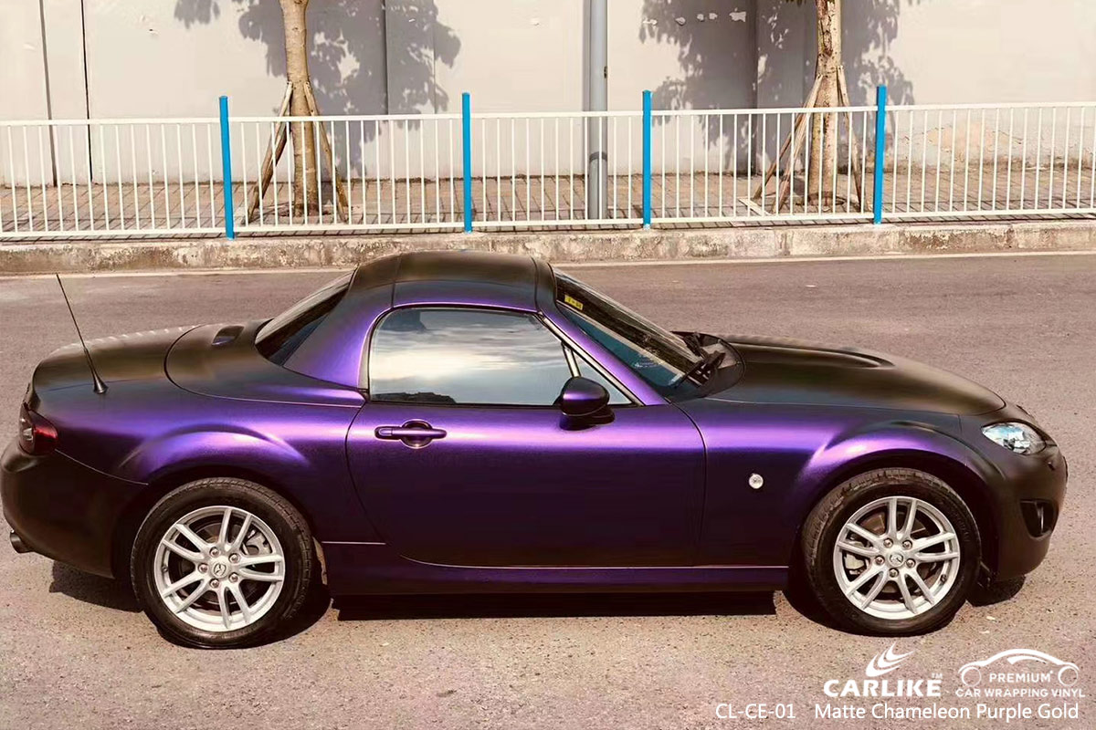 CL-CE-01 matte chameleon purple to gold wrap my car for MAZDA Edirne Turkey