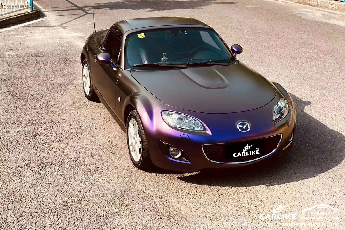 CL-CE-01 matte chameleon purple to gold wrap my car for MAZDA Edirne Turkey