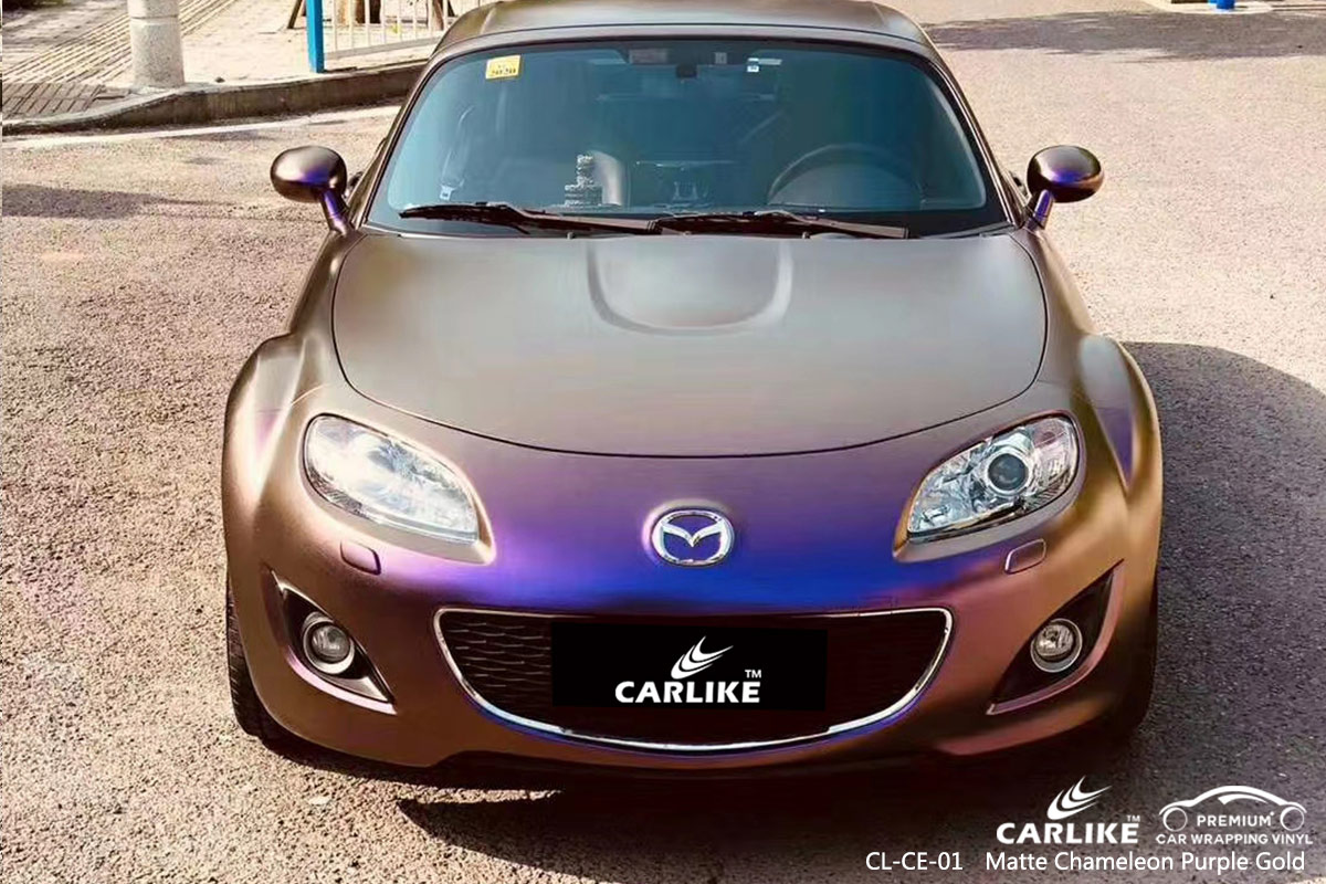 CL-CE-01 matte chameleon purple to gold wrap my car for MAZDA Edirne Turkey