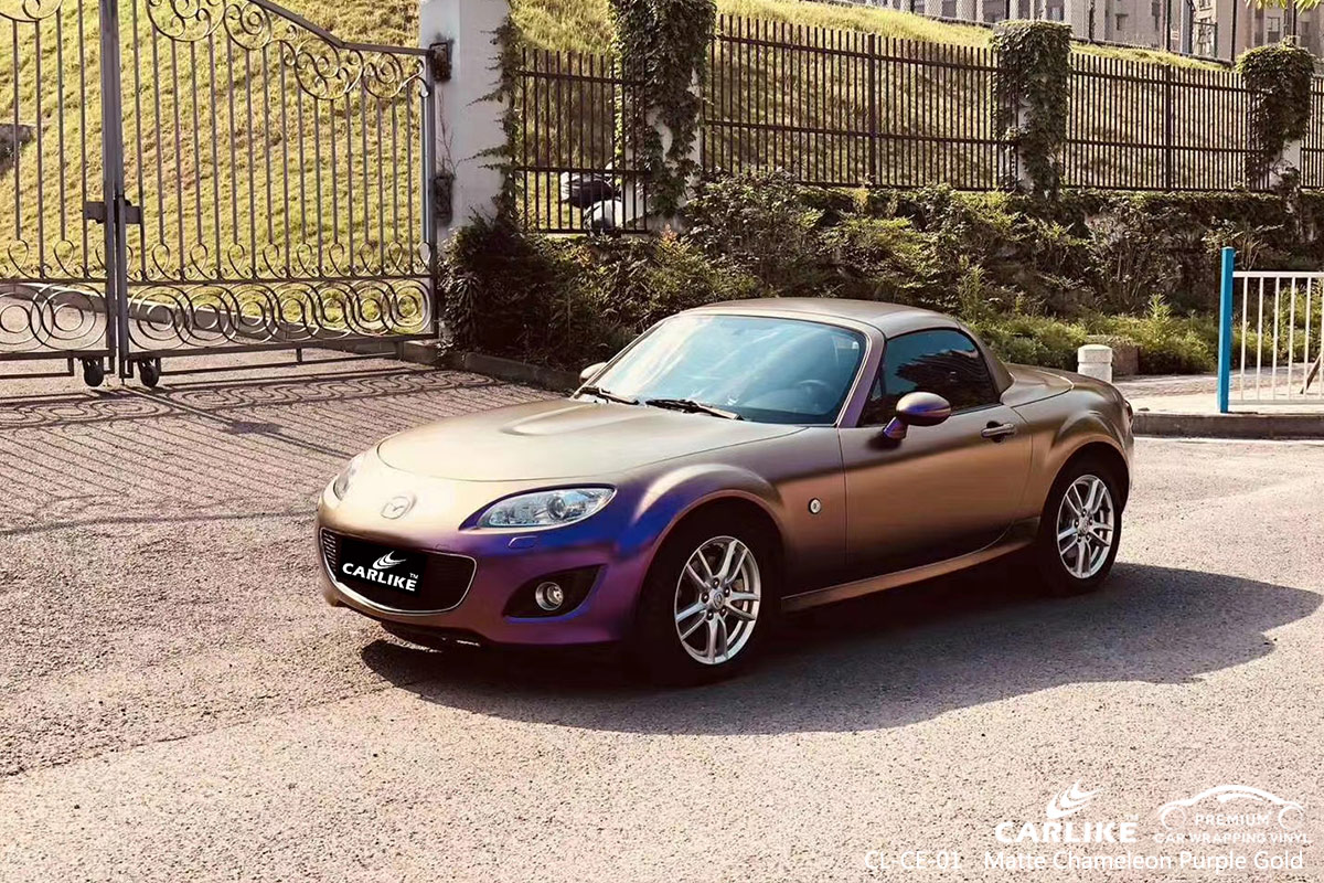 CL-CE-01 matte chameleon purple to gold wrap my car for MAZDA Edirne Turkey