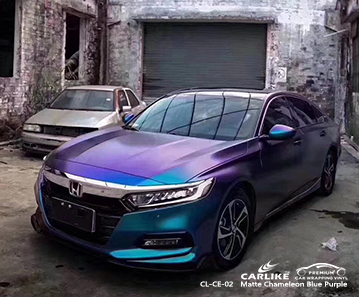 CL-CE-02 camaleão fosco azul claro a roxo folha de carro para HONDA Konya Turquia