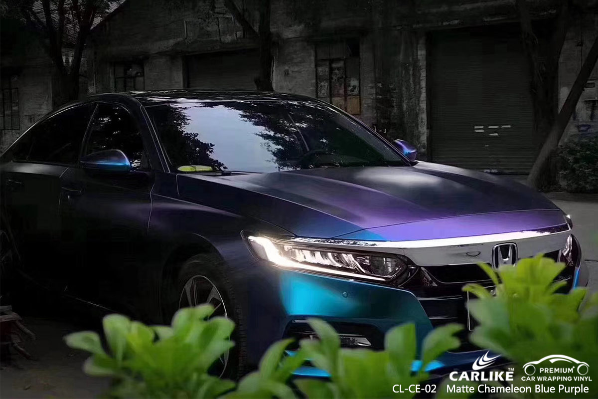 CL-CE-02 matte chameleon light blue to purple car foil for HONDA Konya Turkey