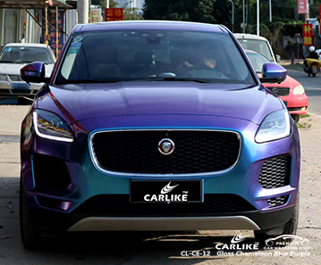 CL-CE-12 gloss chameleon light blue to purple car vehicle wrapping for JAGUAR
