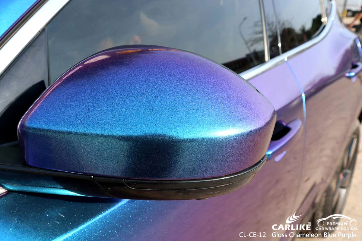 CL-CE-12 gloss chameleon light blue to purple car vehicle wrapping for JAGUAR General Trias Philippines