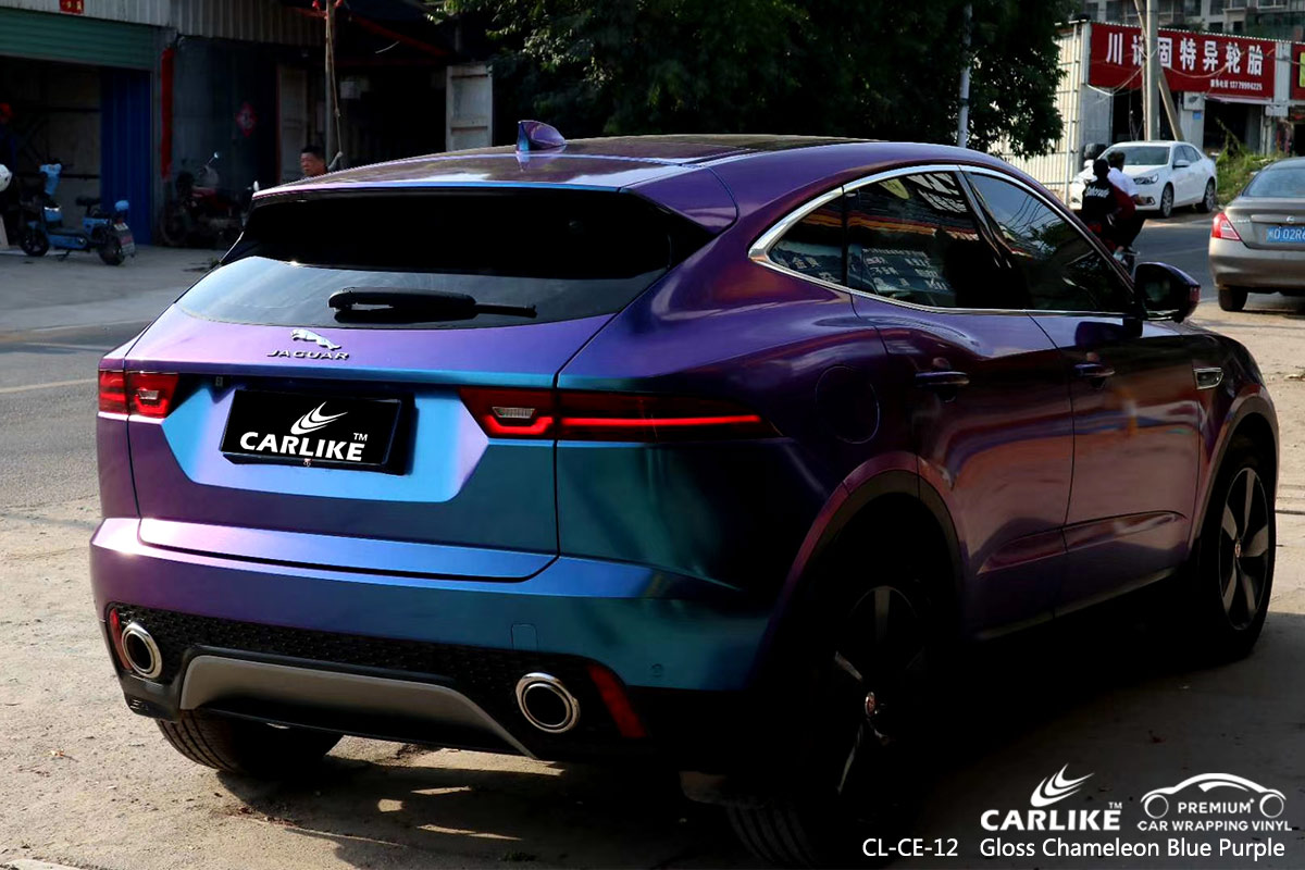 CL-CE-12 gloss chameleon light blue to purple car vehicle wrapping for JAGUAR General Trias Philippines