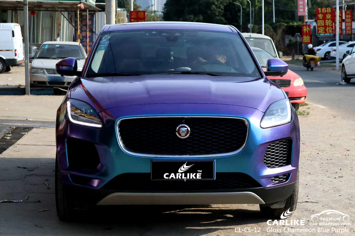 CL-CE-12 gloss chameleon light blue to purple car vehicle wrapping for JAGUAR General Trias Philippines