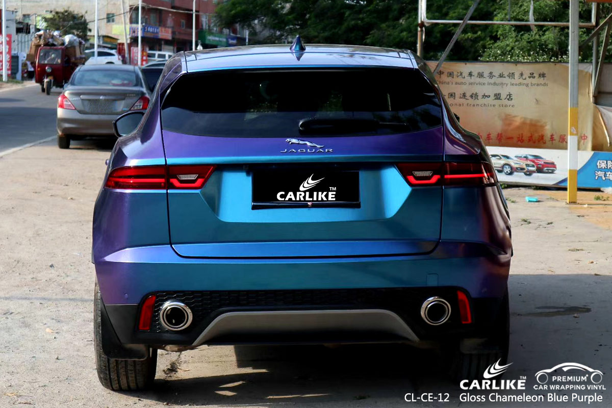 CL-CE-12 gloss chameleon light blue to purple car vehicle wrapping for JAGUAR General Trias Philippines