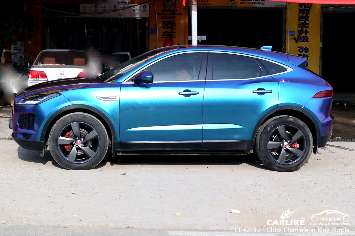 CL-CE-12 gloss chameleon light blue to purple car vehicle wrapping for JAGUAR General Trias Philippines