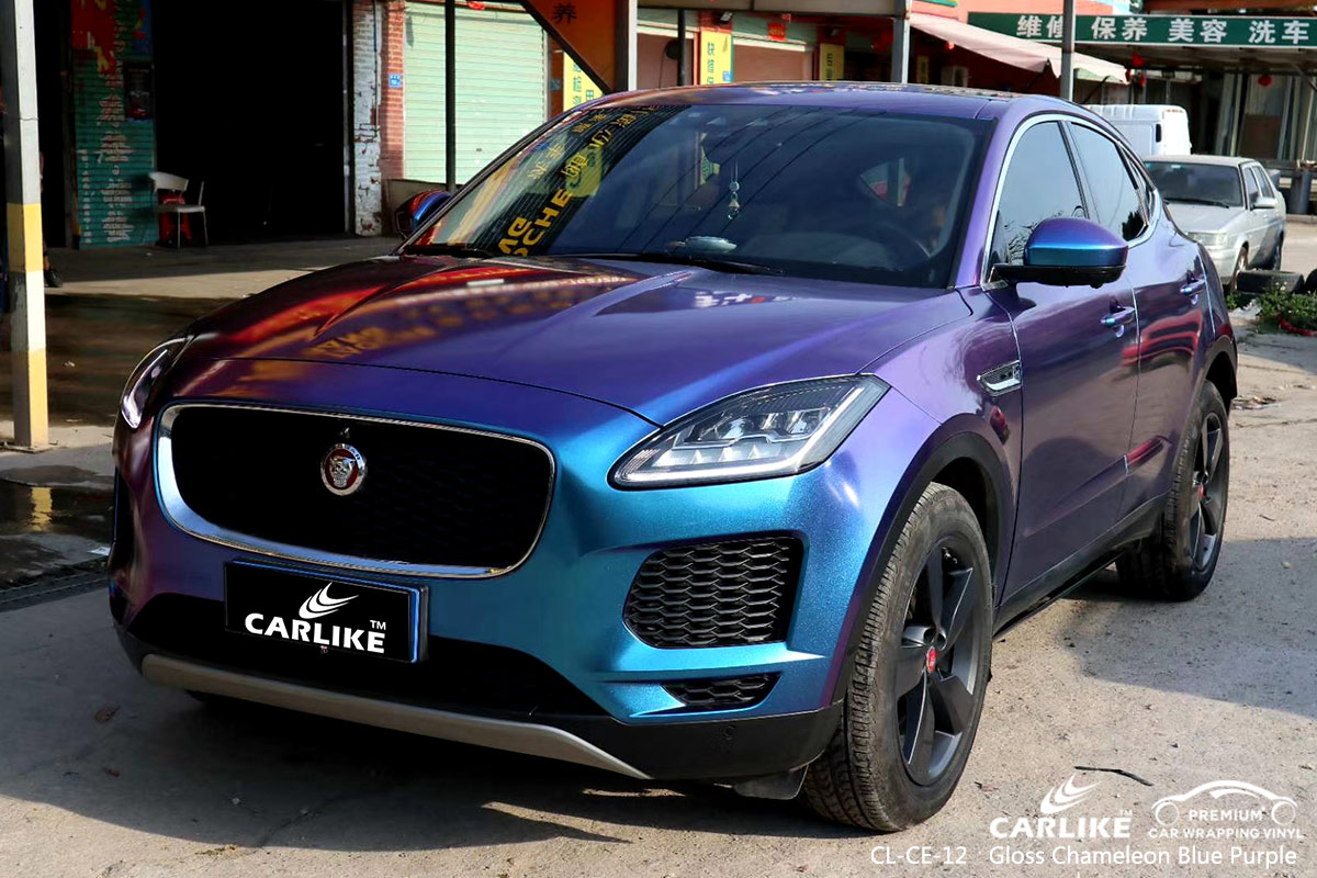 CL-CE-12 gloss chameleon light blue to purple car vehicle wrapping for JAGUAR General Trias Philippines