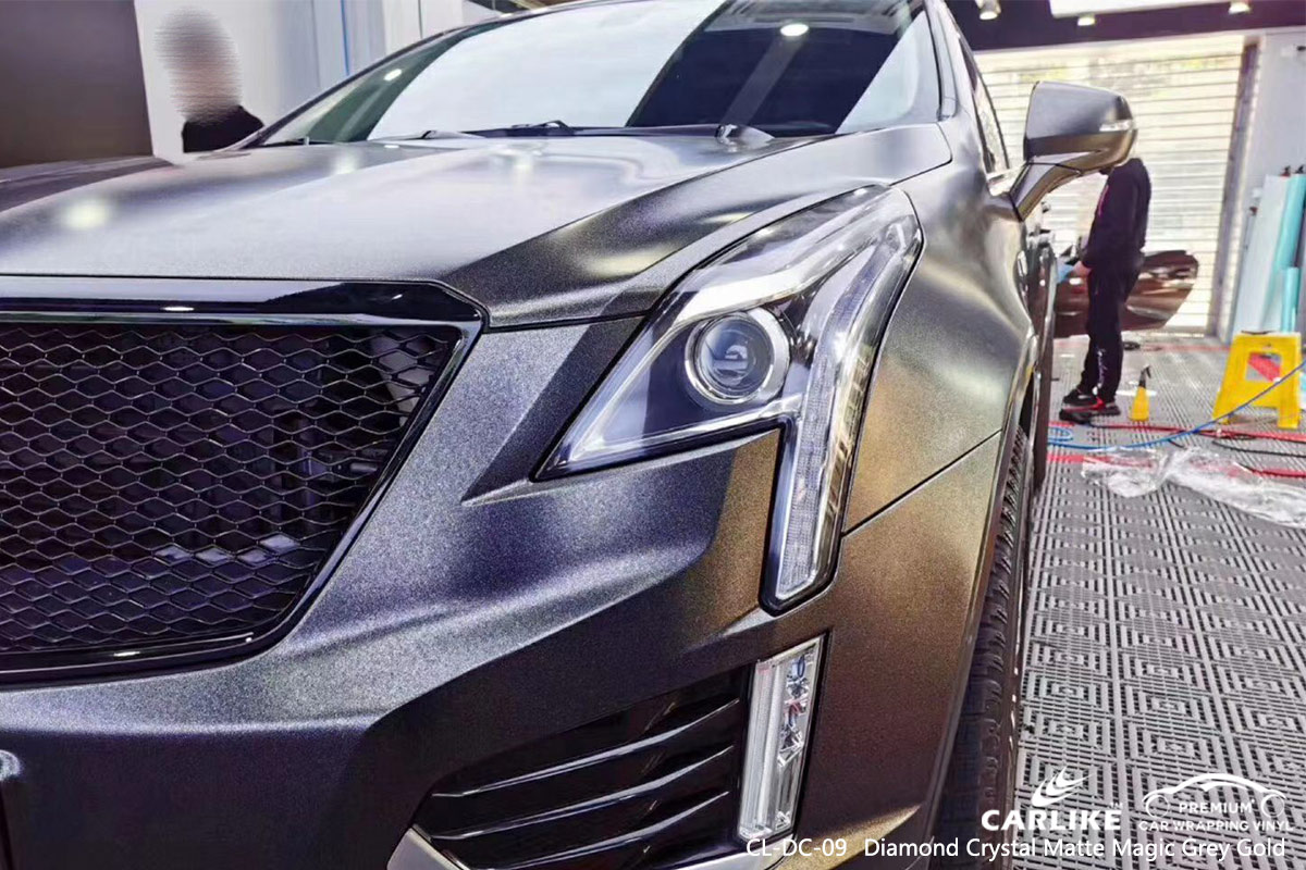 CL-DC-09 diamond crystal matte magic grey gold wrap my car Davao