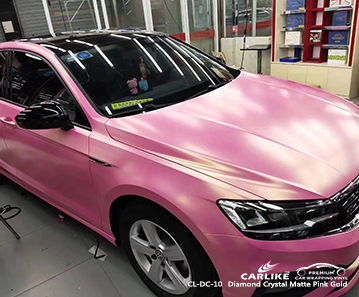 CL-DC-10 ماسي بلوري من الذهب الوردي غير اللامع يلف سيارتي لشركة فولكس واجن دوفر الولايات المتحدة