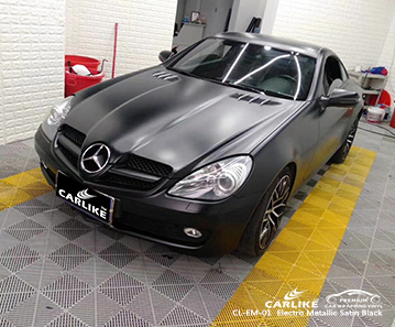 CL-EM-01 elektro metalik saten siyah gövde sarma araba tedarikçisi MERCEDES-BENZ Paranaque Filipinler için