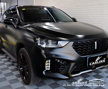 CL-EM-01 elektro metalik saten siyah araba şal vinil mat WEY Zonguldak Türkiye için