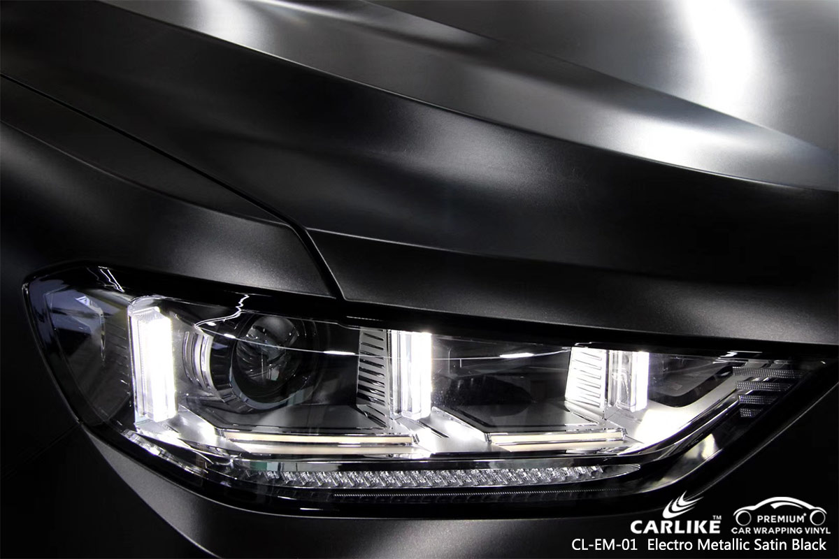 CL-EM-01 electro metallic satin black car wrap vinyl matte for WEY Zonguldak Turkey