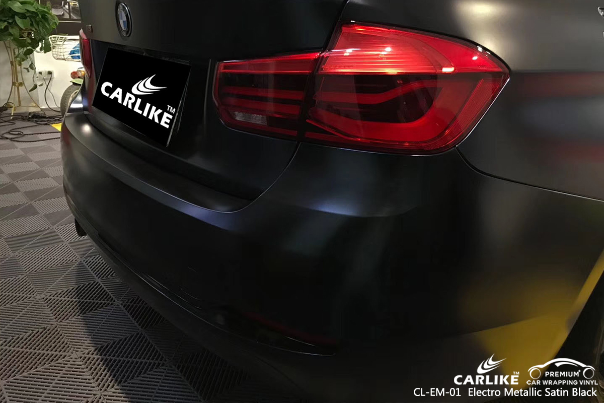 CL-EM-01 electro metallic satin black car wrap vinyl for BMW New Orleans
