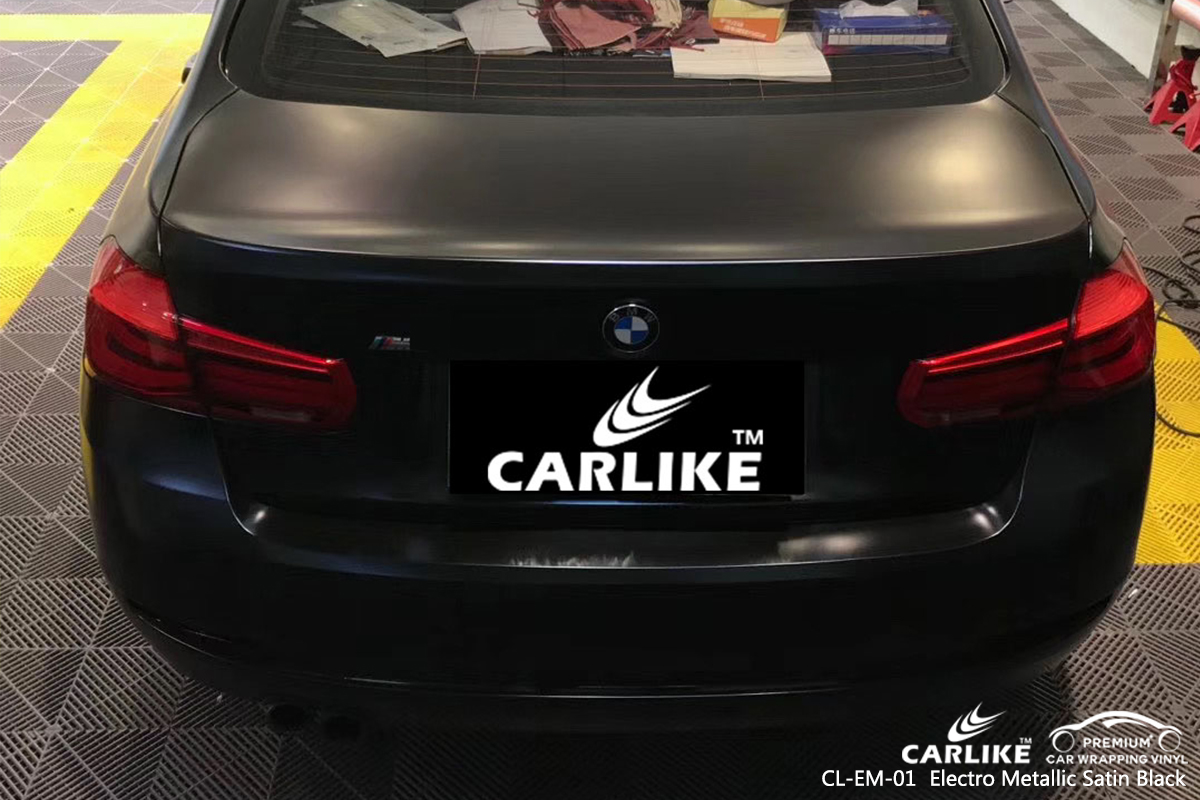 CL-EM-01 electro metallic satin black car wrap vinyl for BMW New Orleans