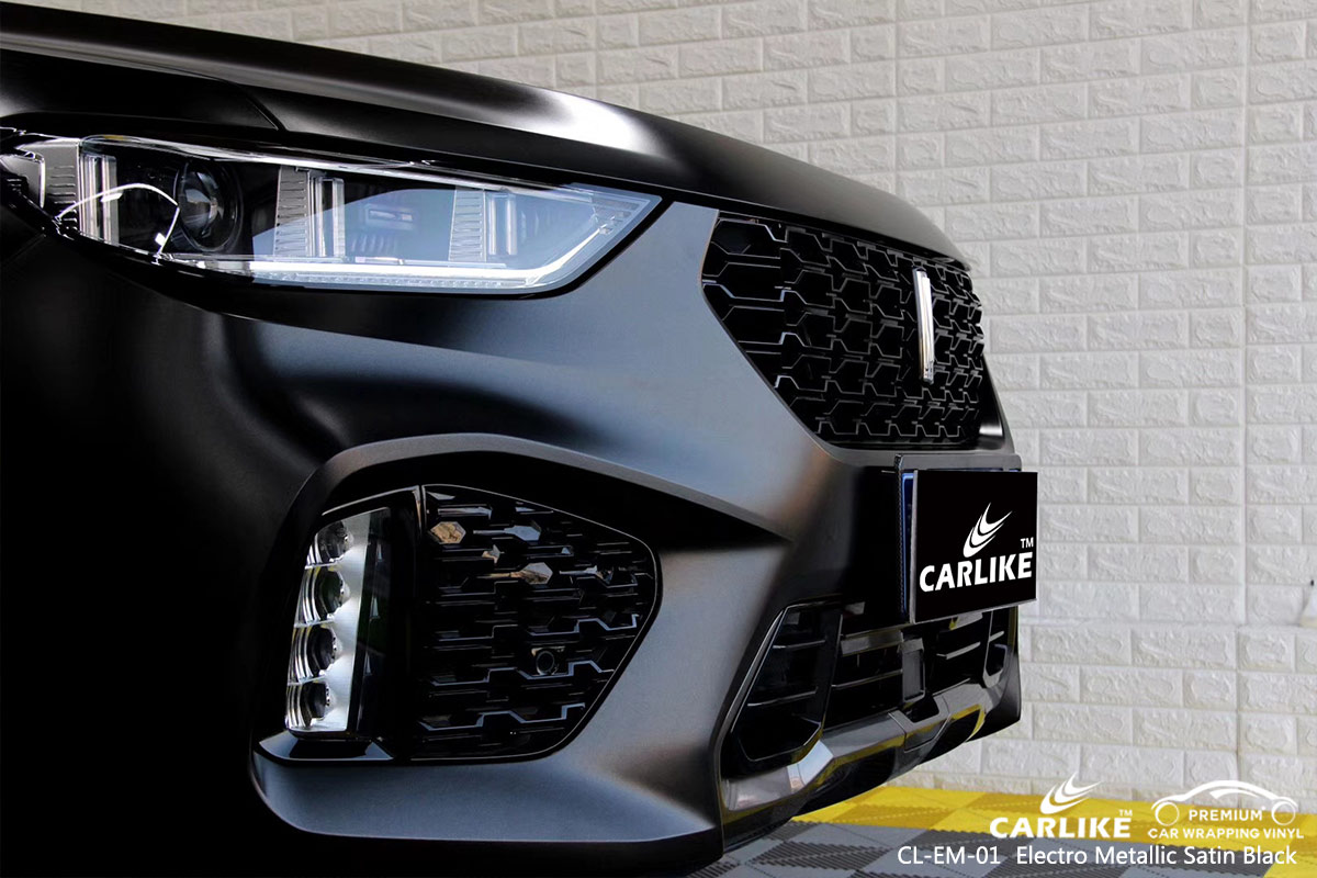 CL-EM-01 electro metallic satin black car wrap vinyl matte for WEY Zonguldak Turkey