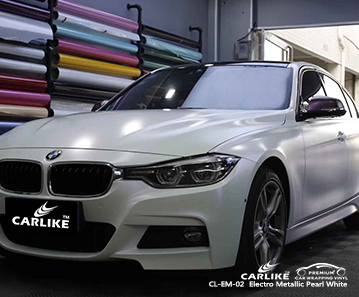 CL-EM-02 أفلام الفينيل الأبيض اللؤلؤي المعدني لسيارات BMW Cotabato الفلبين