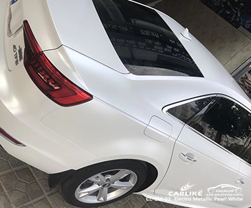 AUDI Isparta Türkiye için CL-EM-02 elektro metalik inci beyaz araba sarma folyo