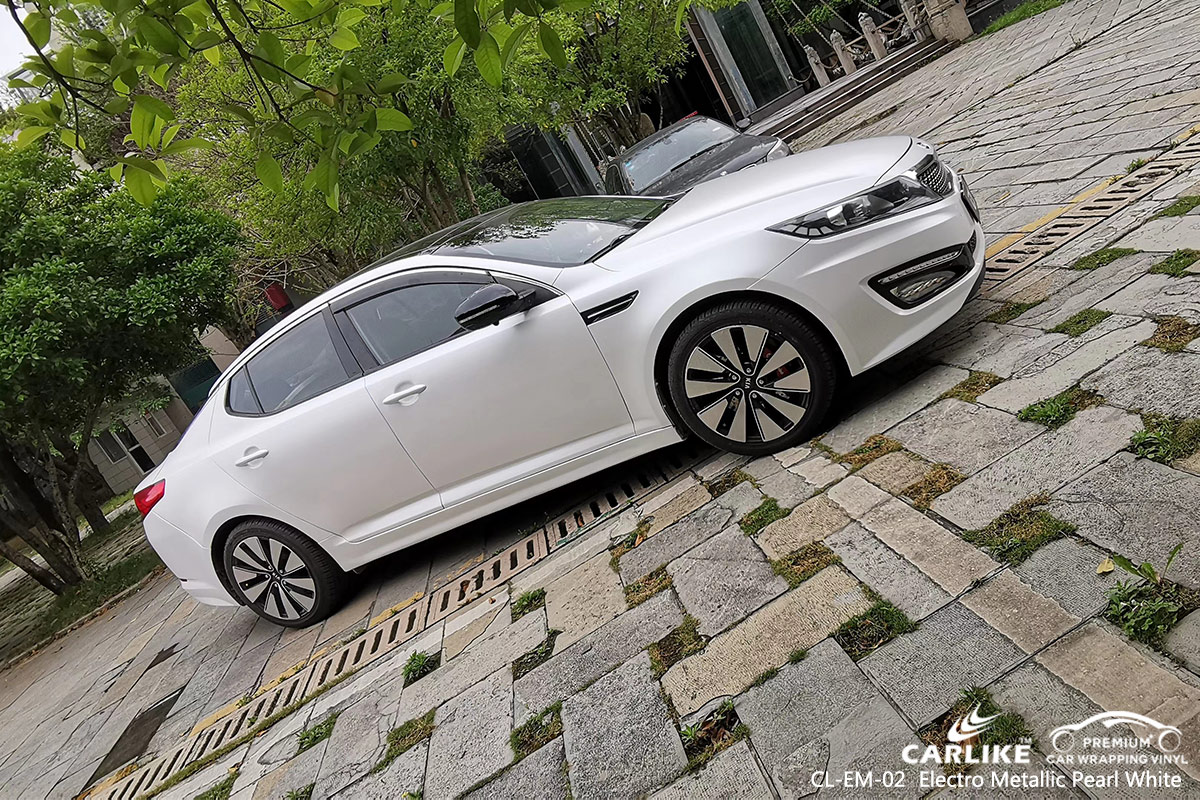 CL-EM-02 electro metallic pearl white vinyl matte car wrap for KIA Ozamiz Philippines