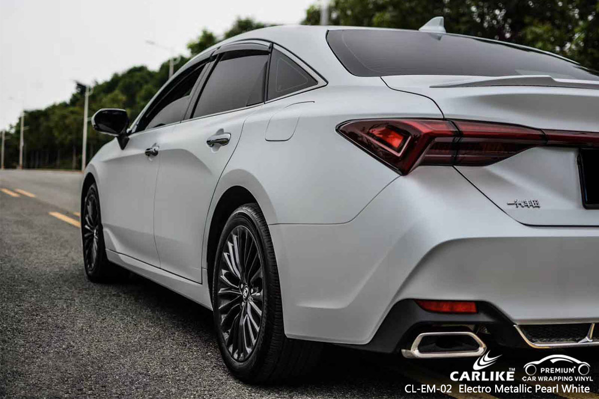 CL-EM-02 electro metallic pearl white vinyl wrap for TOYOTA Izmir Turkey