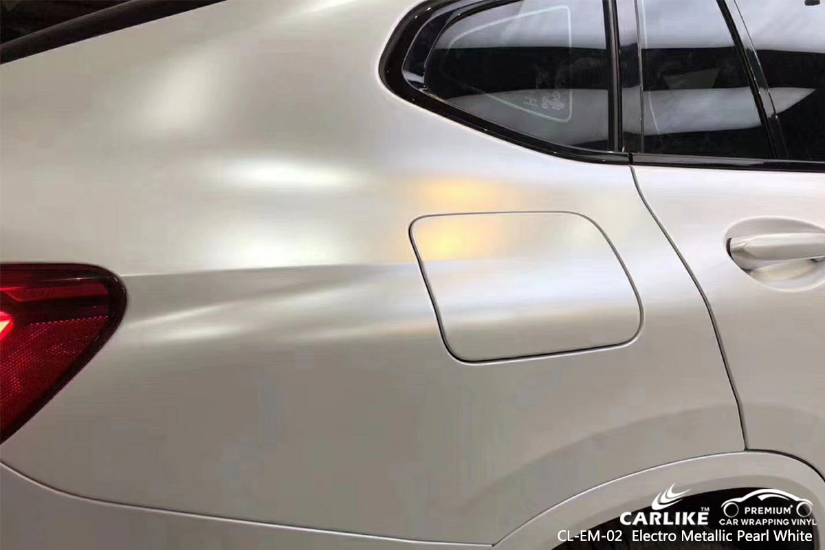 CL-EM-02 electro metallic pearl white vehicle wrapping for BMW Manila