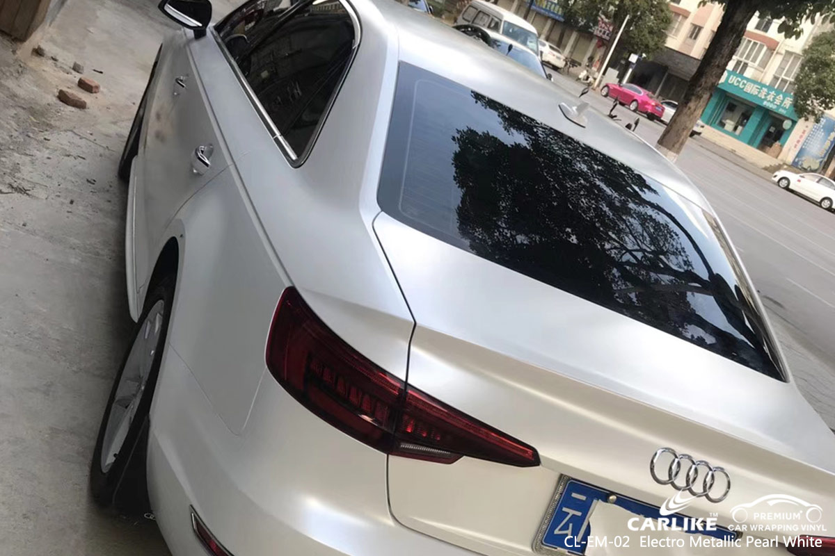 CL-EM-02 electro metallic pearl white car wrapping foil for AUDI Isparta Turkey